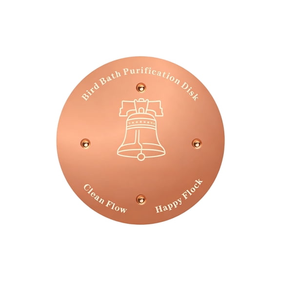 3.94 Inch Round Metal Bird Bath Cleaner Disc, Physical Safe Water Purification Pan, Non-Slip Four Season Birdbath Cleaner, Cleaning Disc for Outdoor Bird Bath, Water Basin, Garden