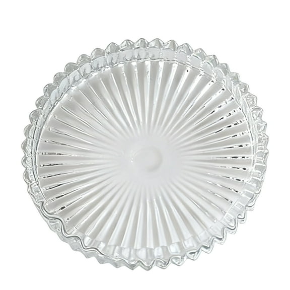 3.94" Pillar Candleholders,Glass Coasters Decorative Plate and Tray Clear Glass Plates for Centerpieces