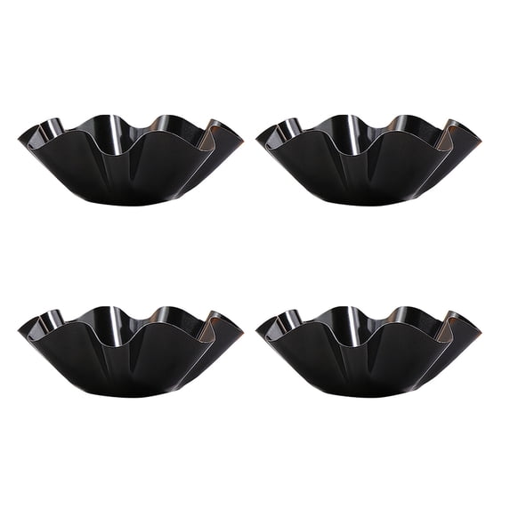3.94 inches Tortilla Bowl Maker, Taco Salad Shell Mold, Petal Shape Tortilla Shell Pans Taco Shell Maker for Taco Bowls, Salads, Dips, Black
