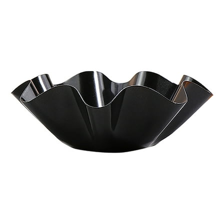3.94 inches Tortilla Bowl Maker, Taco Salad Shell Mold, Petal Shape Tortilla Shell Pans Taco Shell Maker for Taco Bowls, Salads, Dips, Black