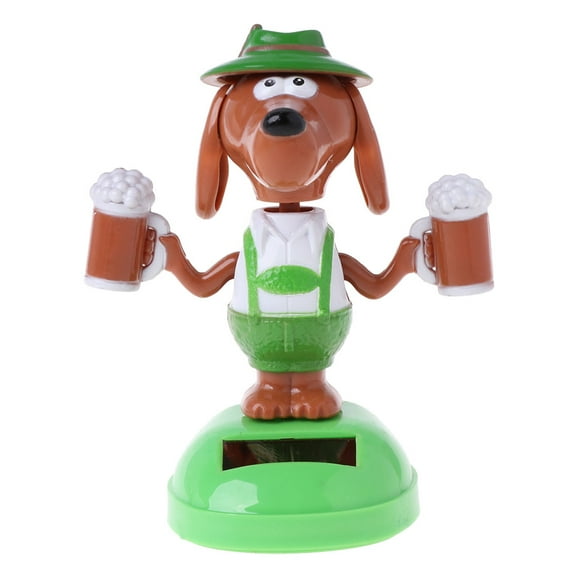 3.94x2.36x4.33in Bobble for Head Beer Dog Great Holiday Car Dashboard Ornaments Automatic Toy Family Balcony Decoration