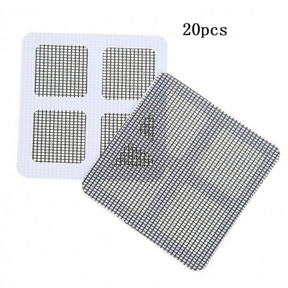 3.94x3.94-Inch Disposable Hair Catcher Stickers, Sewer Cover Drain Protector for Bathroom, Laundry, Bathtub, Kitchen Window and Door Screen Repair Adhesive Patches 20pc