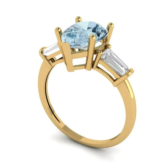 3.96ct Cushion Cut Blue Natural Sky Blue Topaz 14k White Gold Engraving Statement Bridal Wedding Designer Ring Size 10.25