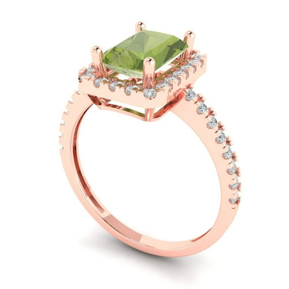 3.96ct Cushion Cut White Sapphire 14k Pink Rose Gold Engraving Statement Bridal Wedding Designer Ring Size 7.25