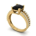 thumbnail image 1 of 3.96ct cushion cut black natural onyx 18k yellow gold Bridal Wedding Engagement Promise Anniversary Ring for Women size 6, 1 of 7