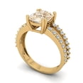 thumbnail image 1 of 3.96ct cushion cut brown natural morganite 18k yellow gold Bridal Wedding Engagement Promise Anniversary Ring for Women size 4.25, 1 of 7