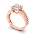 thumbnail image 1 of 3.96ct cushion cut clear moissanite 18k rose gold Bridal Wedding Engagement Promise Anniversary Ring for Women size 8, 1 of 7