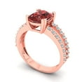 thumbnail image 1 of 3.96ct cushion cut red natural garnet 14k rose gold Bridal Wedding Engagement Promise Anniversary Ring for Women size 3.75, 1 of 7