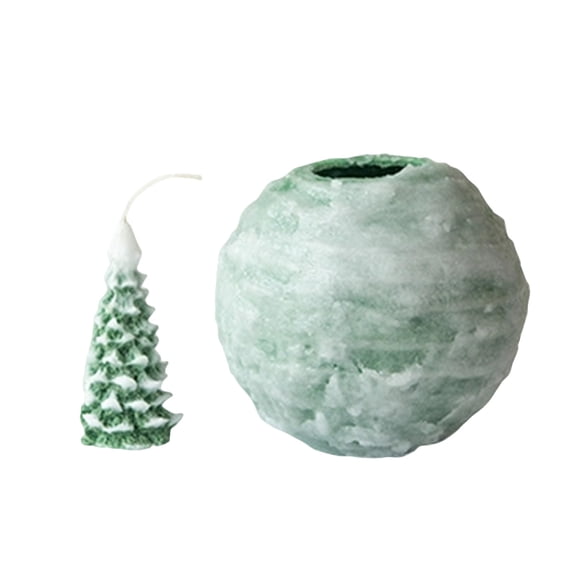 3.98in Swirl Sphere Decorative Candle Accent for Living Room Bedroom Decor, Modern Round Vortex Ball Ornament for Table Centerpiece Display