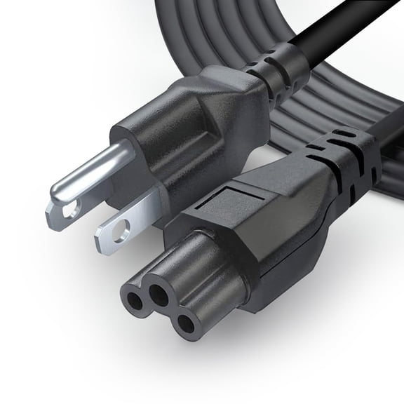 3.9Ft 3 Prong AC Laptop Power Cord, 125V C5 Replacement Charger Cable for Laptop Notebook Monitor Projector Scanner