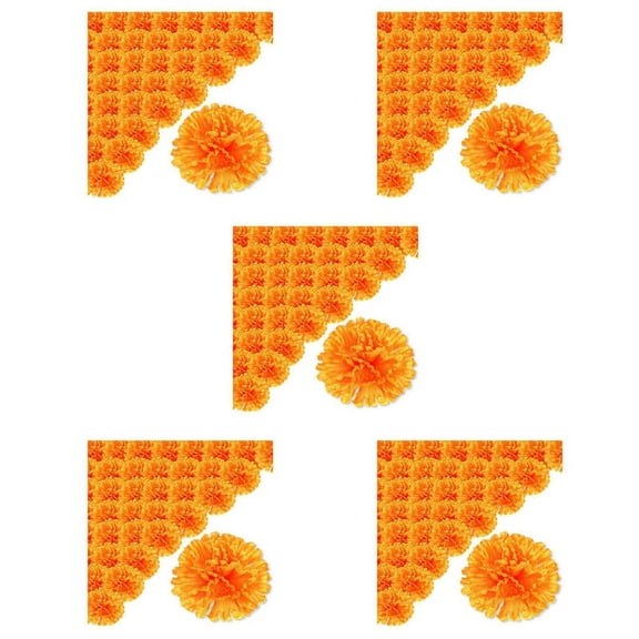 3.9Inch Marigold Flowers Artificial Day of the Dead Flower 250Pcs Fake Marigold Flowers Head for Marigold Garland Making,250 x Fake Marigold Flowers Head,Orange