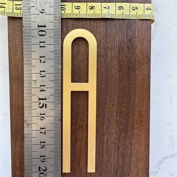 3.9Inch Self Adhesive Solid Brass English Letters for Wall Decor Metal House Numbers Mailbox Numbers Street Address Plaques Numbers Hardware (Letter A)
