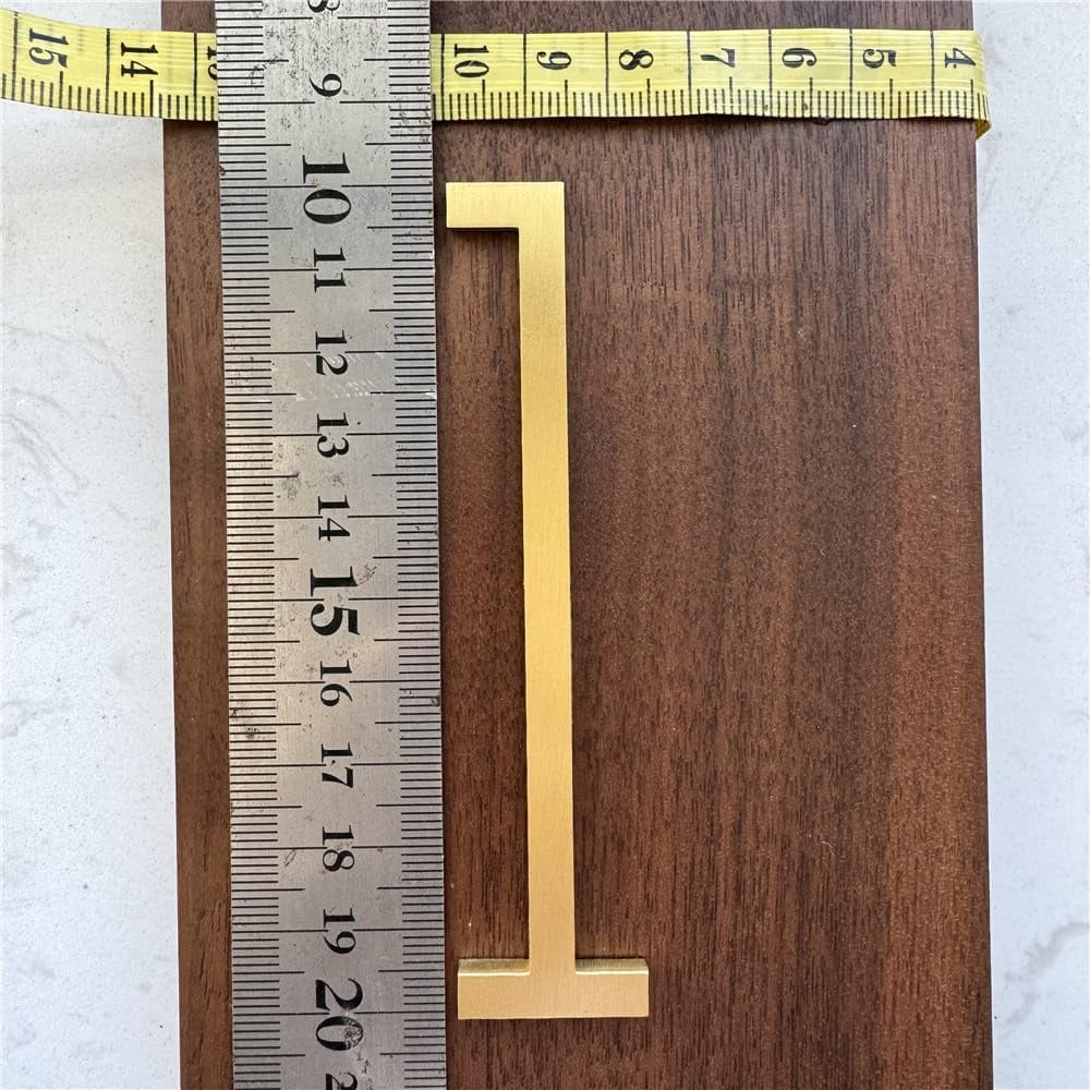 3.9Inch Self Adhesive Solid Brass English Letters for Wall Decor Metal House Numbers Mailbox Numbers Street Address Plaques Numbers Hardwar(Number 1)