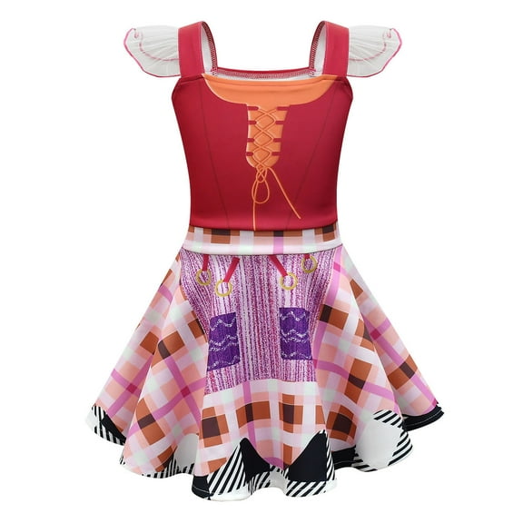 3-9T Girls Sarah Mary Winifred Sanderson Costume Dress Halloween Dress Up