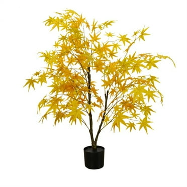 Eastvita Artificial Maple Tree,3.9ft/4.9ft/5.9ft Tall Fake Potted Maple Tree with Planter,Large Faux Maple Branches Artificial Tree