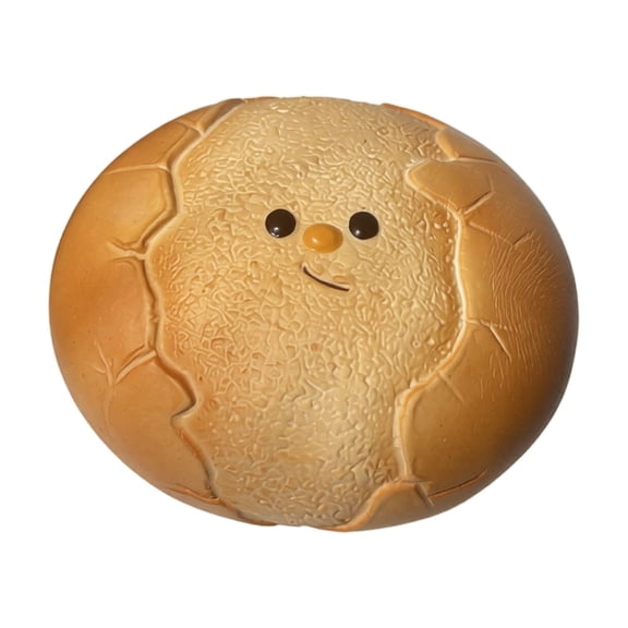 3.9in Egg Bread Squishy Toys, Slow Rising Food Simulation Stress Relief Ball, Realistic Soft Pinch Fidget for Desk Office Anxiety Relief Home Fun