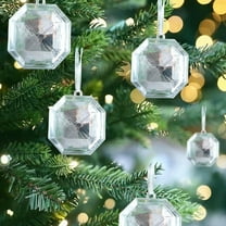3.9in Jewel Ornament Square Jewel Ornaments for Christmas Tree Acrylic Large Christmas Gem Decorations for Xmas Wedding Valentines Holiday Party Decor 1PCS