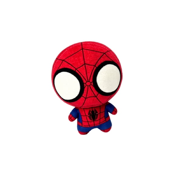 3.9in Mini Big Head Spider Hero Plush Doll, Cute Chibi Soft Stuffed Figure Toy Compact Desk Ornament Bag Pendant Display Accessory Gift