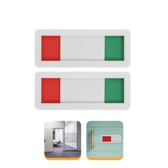 3.9x1.6In Vacant Occupied Sign,QZS Durable Do Not Disturb Sign for Office,Set of 2 Portable Reserved Empty Sign for Bathroom,Restroom,White