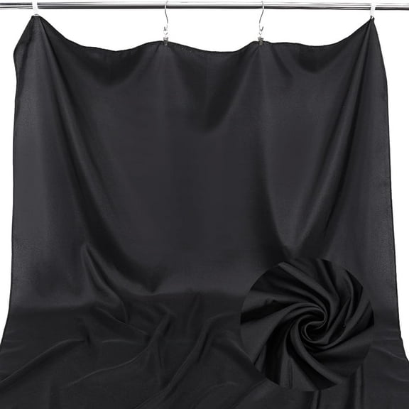 3.9x3.2FT Black Polyester Backdrop Muslin Portrait Background Screen with Retaining Clip for Goods Crafts Jewelry Cosmetics Photoshoot 0.5mm Thick