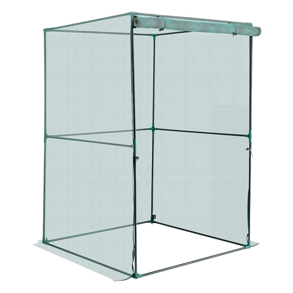 3.9x3.9x5.9ft Plant Protection Cage with Zippered Door Wind Resistant Easy Install Outdoor Raised Bed Cover Tomato Netting for Garden Patio Lawn