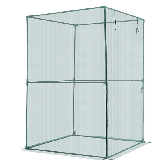 3.9x3.9x5.9ft Tall Wind Resistant Plant Protection Tent with Zippered Door Easy Install Outdoor Raised Bed Cover for Garden Tomato Netting