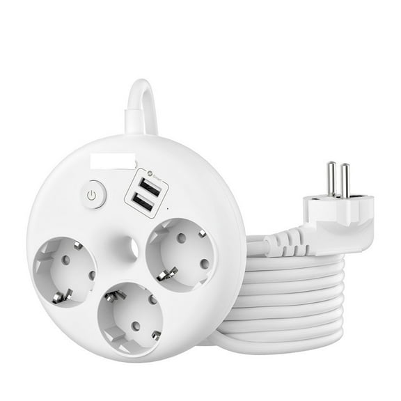 3 AC Outlet Power Strip Smart Home Extension Cord Portable Electrical Socket For Travel Network Filter