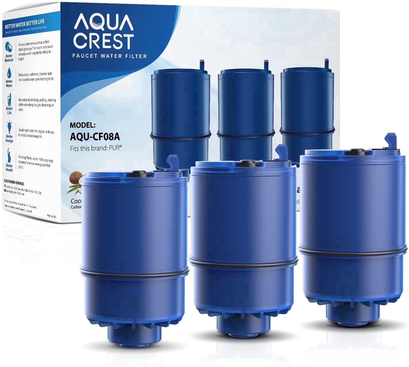 AQUA CREST Faucet Filter Replacement for All PUR®Plus Water Filter
