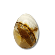 3 ARCHES USA Handcrafted Alabaster Egg, 3" Large Natural Marble Easter Decorations, Elegant Table Centerpiece Decor, Unique Home Accent with Natural Veining, Holiday Present & Spring Display