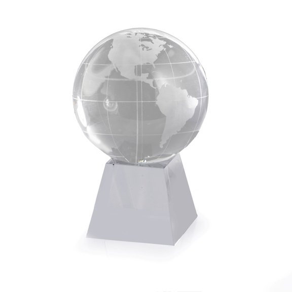 3" Acetate Etched Glass Globe with Base.