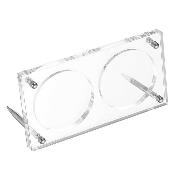 2.3" Acrylic Coin Display Frame 3D Floating Display Case Holder 2 Slots