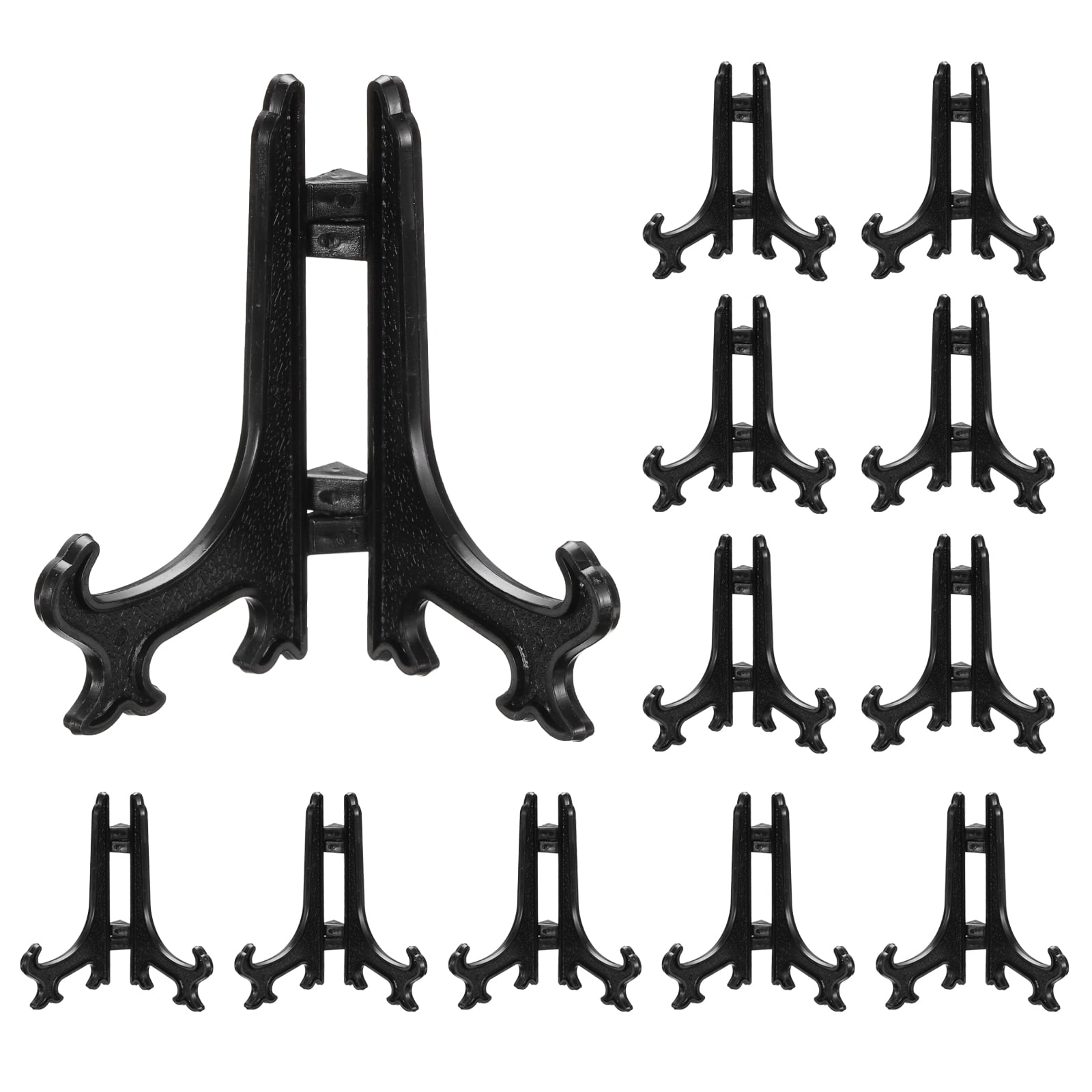 3" Acrylic Plate Stands for Display Stand Plate Holder Black 12Pcs