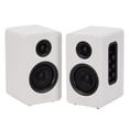 thumbnail image 1 of 80W Active Bookshelf Speakers with Bluetooth 5.3, Wireless Stereo Studio Monitor Speaker w/ 3" Woofer, Built-in 24bit DAC Dynamic 3D Surround Sound, USB/Optical/AUX Input for Home TV PC Gaming, White, 1 of 9
