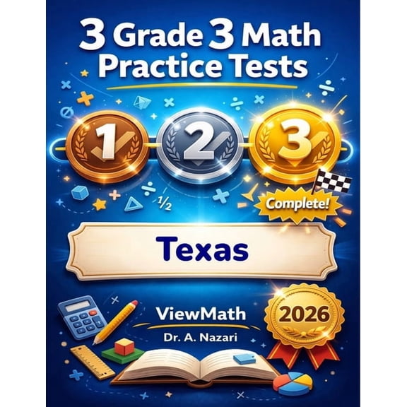 3 Alabama ACAP Grade 3 Math Practice Tests, (Paperback)
