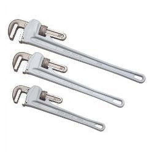 3 Piece Piece 14" 18" 24" Aluminum Handle Pipe Wrench Plumber's Tool Set