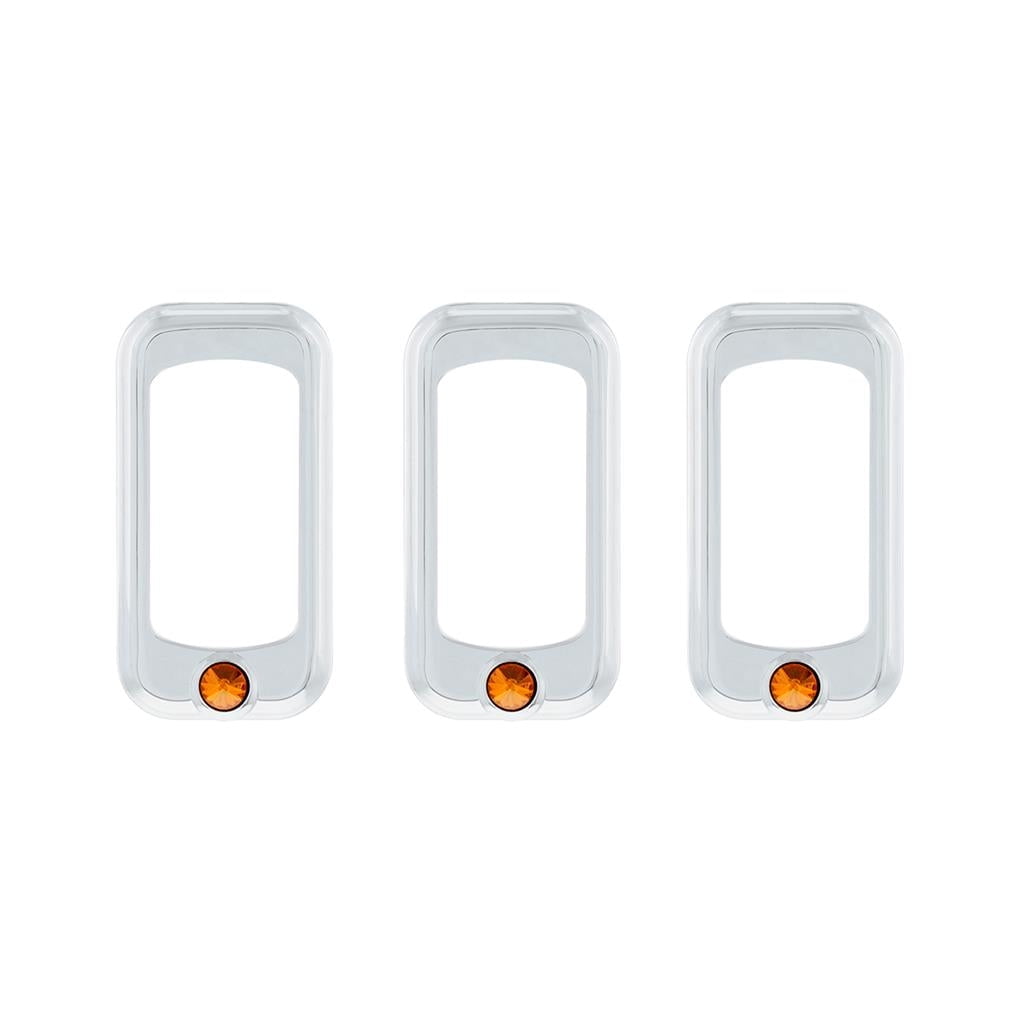 Peterbilt Abs Rocker Switch (3) Amber Rocker Switch Trim Peterbilt Fits Kenworth Truck Semi ...