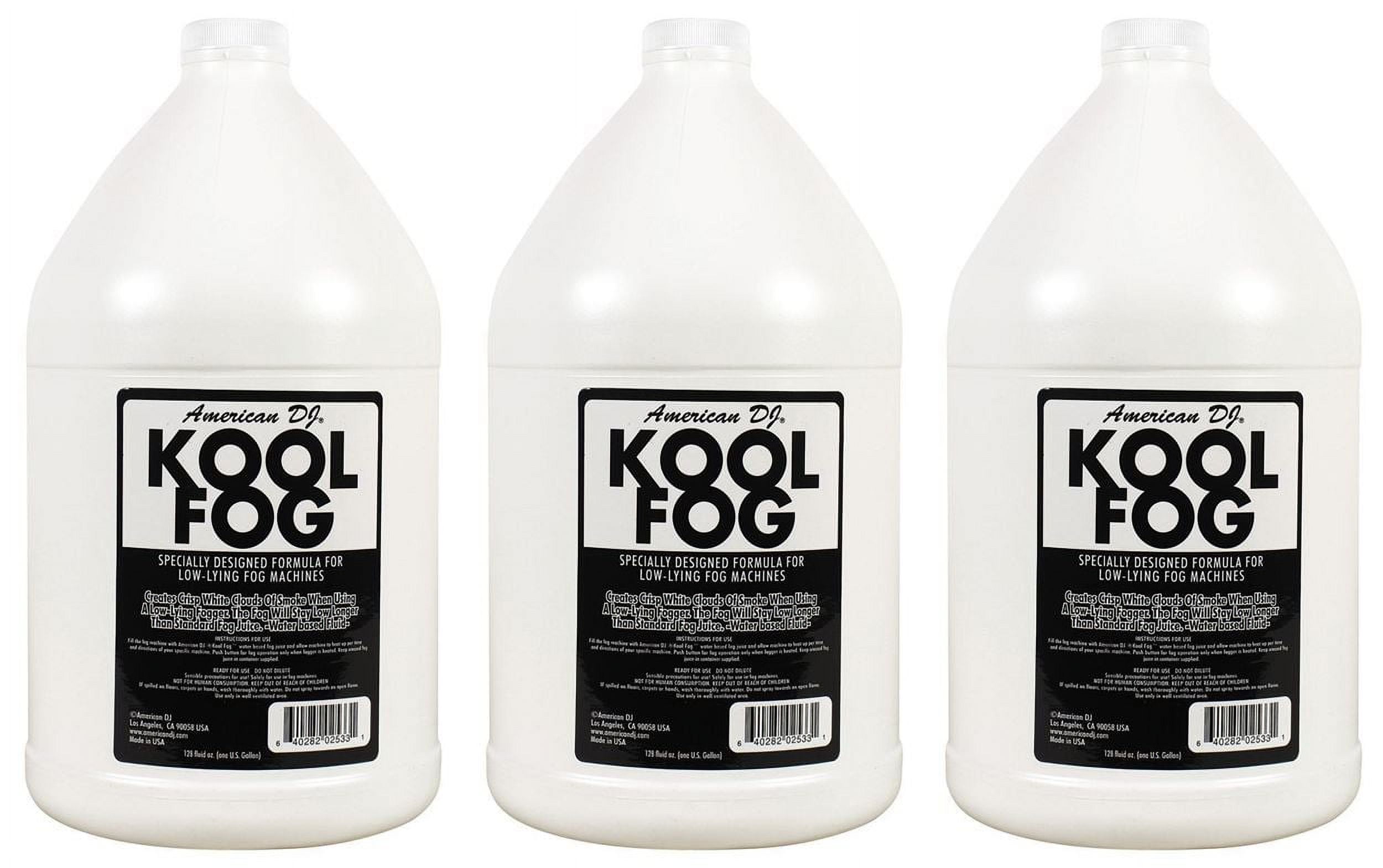(3)  American DJ Kool Fog 1 Gallon Fog/Mist Fluid/Juice for Mister Kool