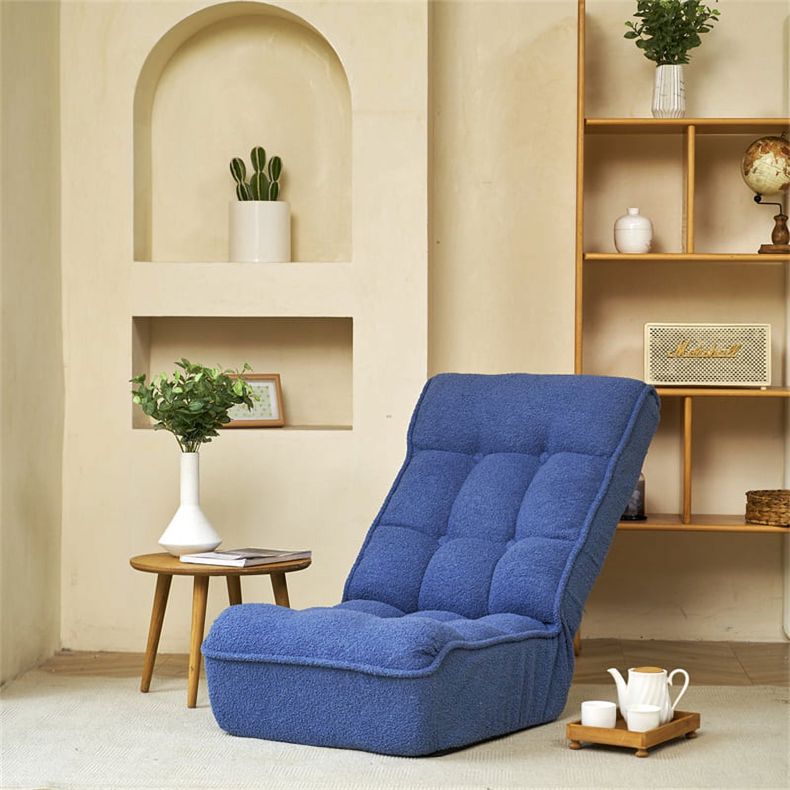 3 Angles Adjustable Single Sofa Reclining Chair, Folding Floor Chair ...