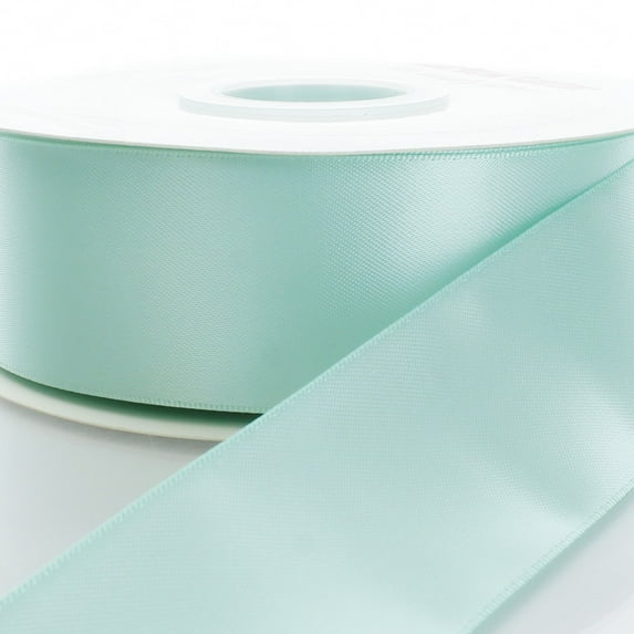3" Aqua Double Faced Satin Ribbon 100 Yards