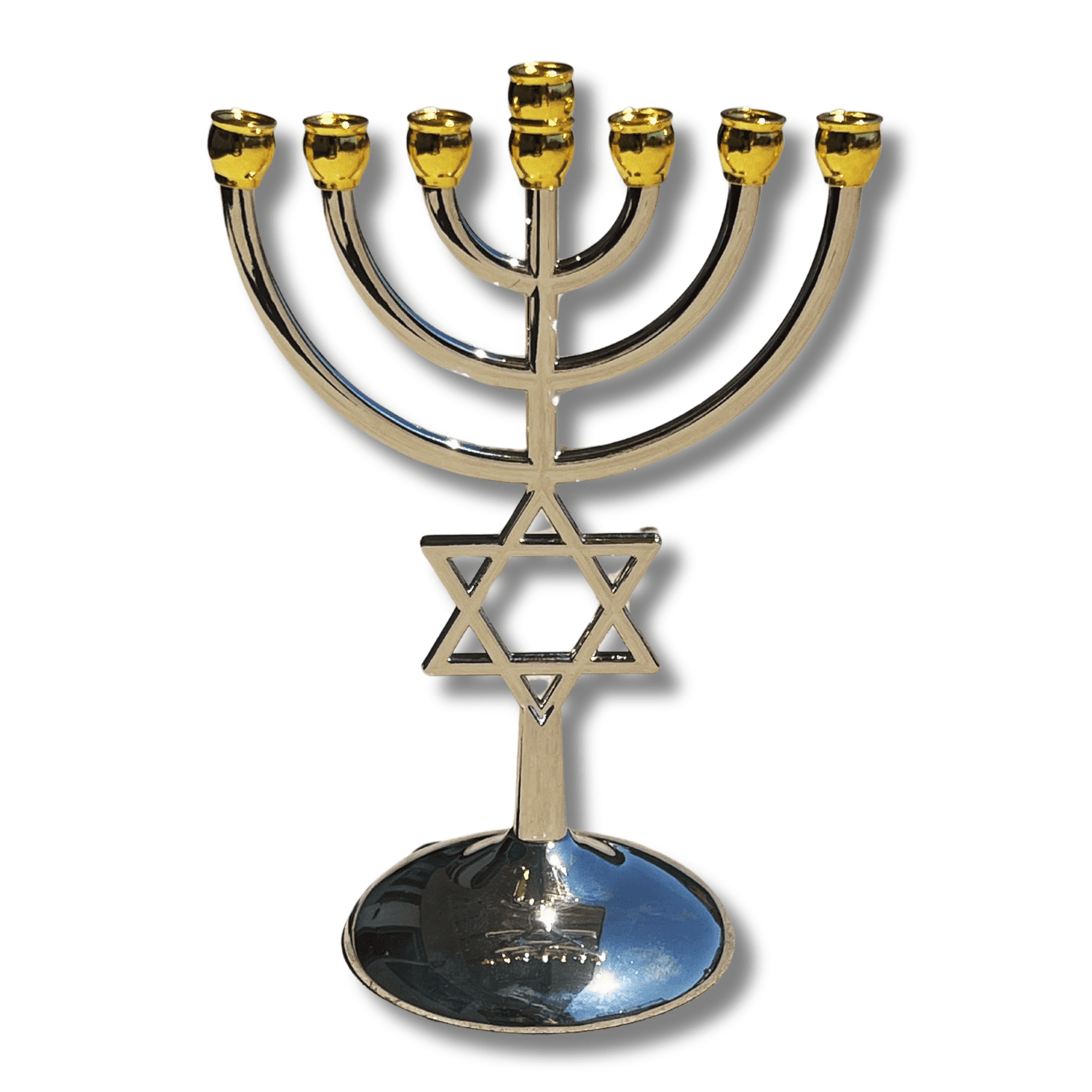 3 Arches USA 7 Branch Menorah Home Decor Gold-Silver Plated Candelabra