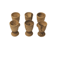 thumbnail image 1 of 3 Arches USA Olive Wood Communion Cups - 8 ml, Set of 6, 1 of 4