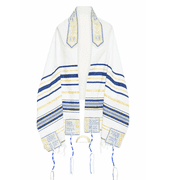 3 Arches USA The Blessing Tallit, Messianic Prayer Shawl Navy Blue-Medium