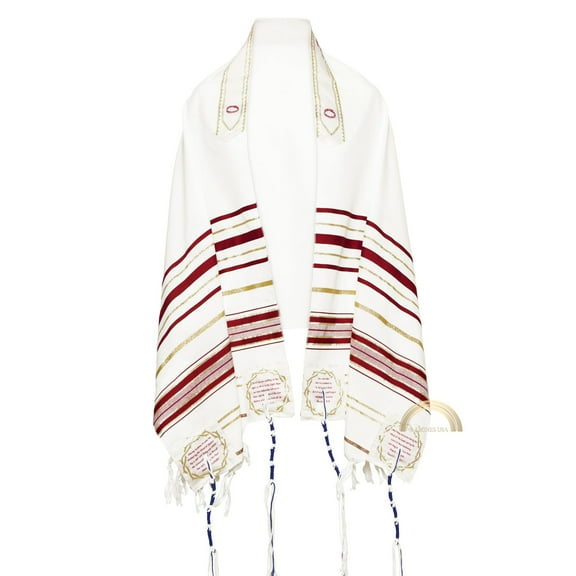 3 Arches USA The Blood Of Yeshua The Messiah, Messianic Tallit Prayer Shawl