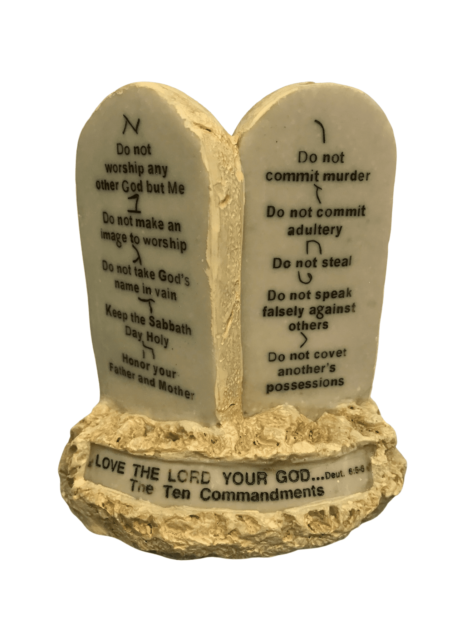 3 Arches usa Ten Commandments Stone Replica Wall Decor, 4.2 Inches Tall ...