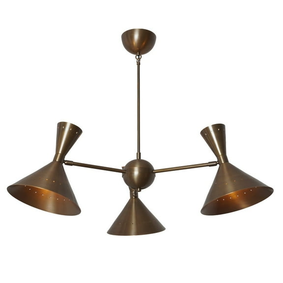 3 Arms 6 Lights Stilnovo Style Sputnik Chandelier Light Fixture