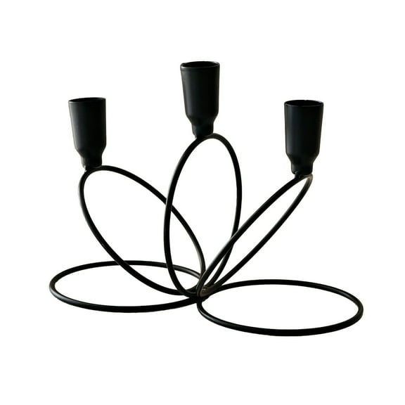 3 Arms Metal Candlestick European Minimalist Candle Holder for Wedding Candlelight Dinner Anniversary Family Gathering Table Centerprise Decor