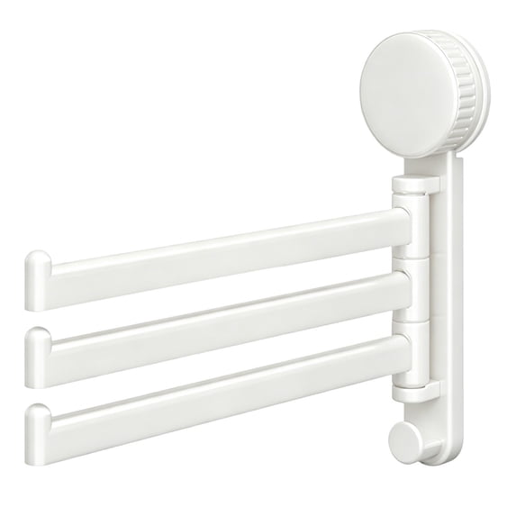 3 Arms Towel Rack With Suction Cup No Drill Easy Install Wall Mounted Bathroom Towel Rack 180 ° Rotation Space Saving Towel Bar For Bath Kitchen