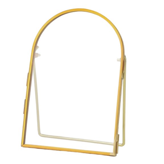 3. Artistic Pressed Flower Glass Frame Dual-Sided Floating Display for Tabletop Photos, Drawings, and Craft Decorations