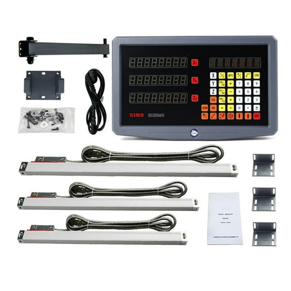 3 Axis Digital Readout Set/Kit and 3PCS Linear Glass Scales Encoder 5U ...