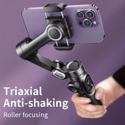3-Axis Foldable Gimbal with AI Face Tracking, Anti-Shake & RGB Fill Light